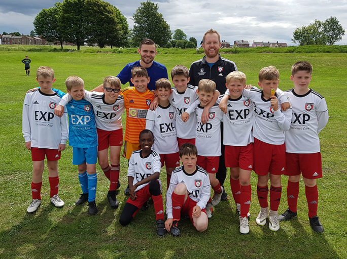Under 10s enjoy the Drighlington Football Gala
